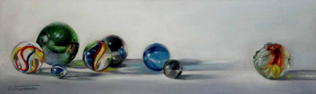 marbles, with brokem marble