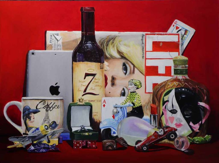 acrylic painting of life's vices